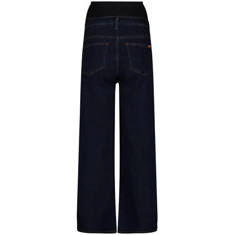 LOVE2WAIT Jill wide leg zwangerschaps jeans - donkerblauw, foto 3