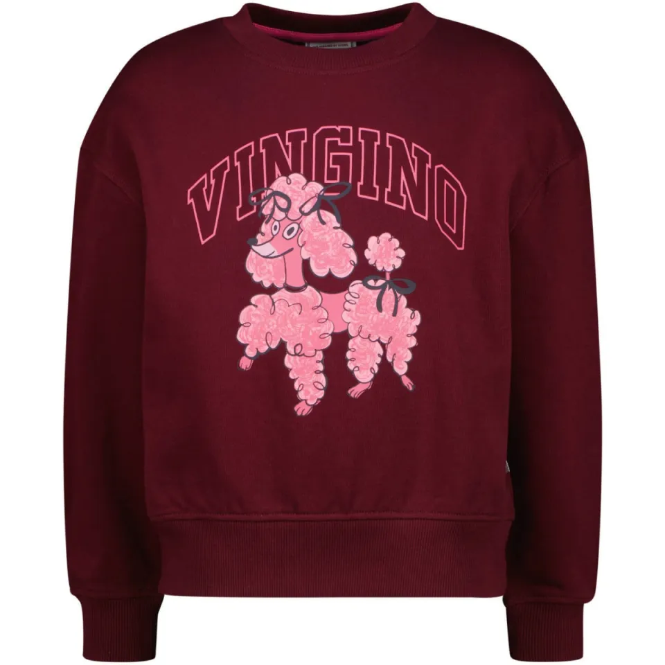 Vingino sweater met logo - donkerrood, foto 2