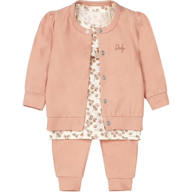 Dirkje vest + longsleeve + broek roze/offwhite, foto 2