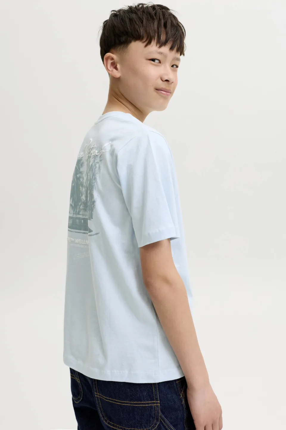 Jack & Jones T-shirt met backprint lichtblauw, foto 6