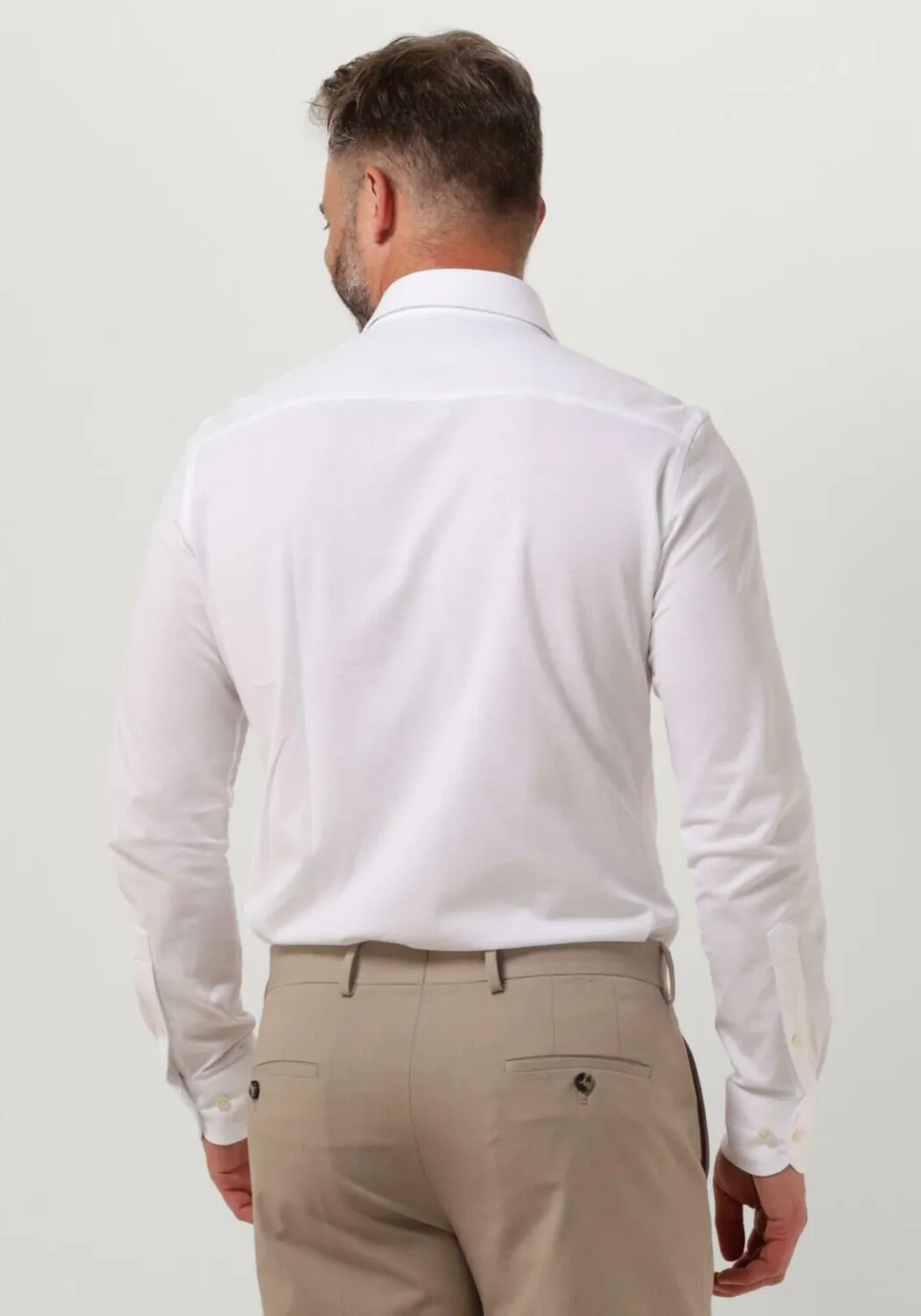 Profuomo Knitted Shirt slim fit wit, foto 3