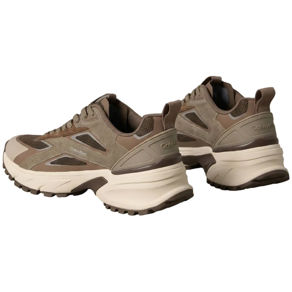 Calvin Klein chunky suède sneakers bruin, foto 5