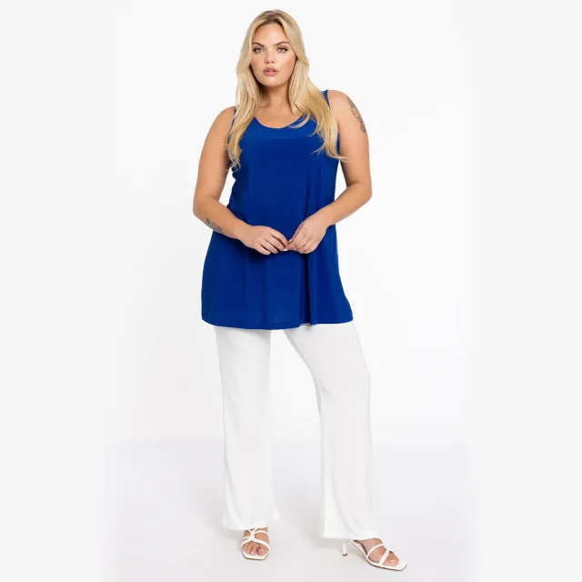 Yoek singlet van travelstof DOLCE blauw, foto 6