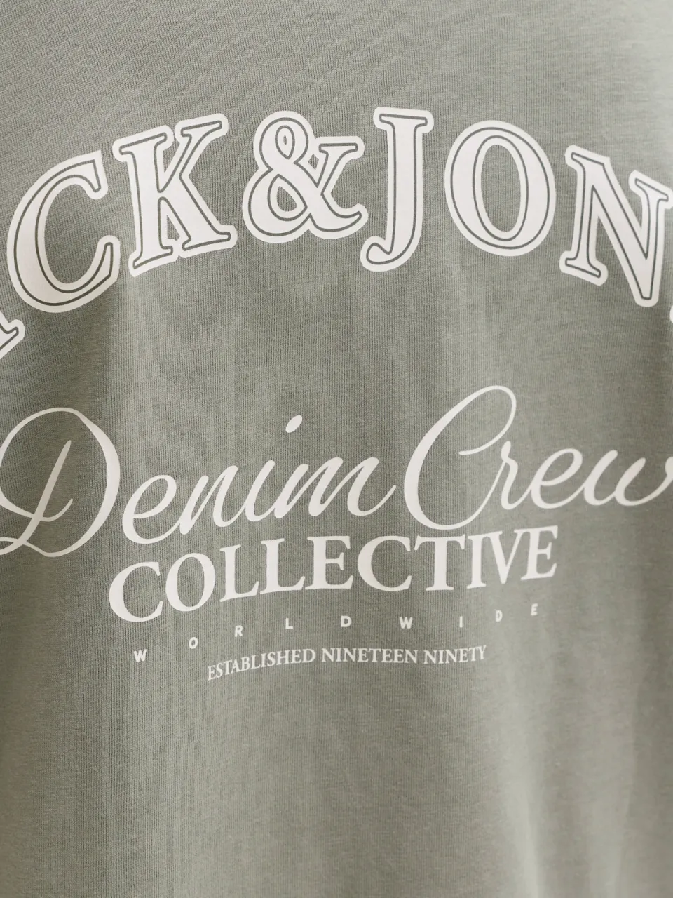 Jack & Jones T-shirt met backprint grijsgroen, foto 6