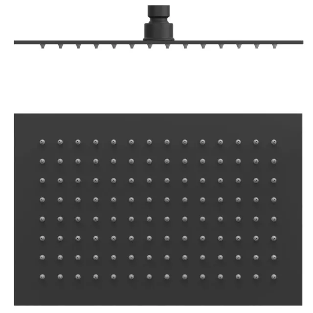 Tres hoofddouche plafonduitloop 30x20 cm mat zwart