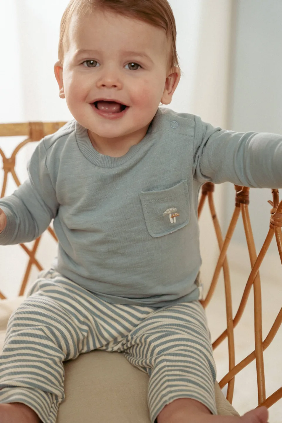 Little Dutch longsleeve blauw effen