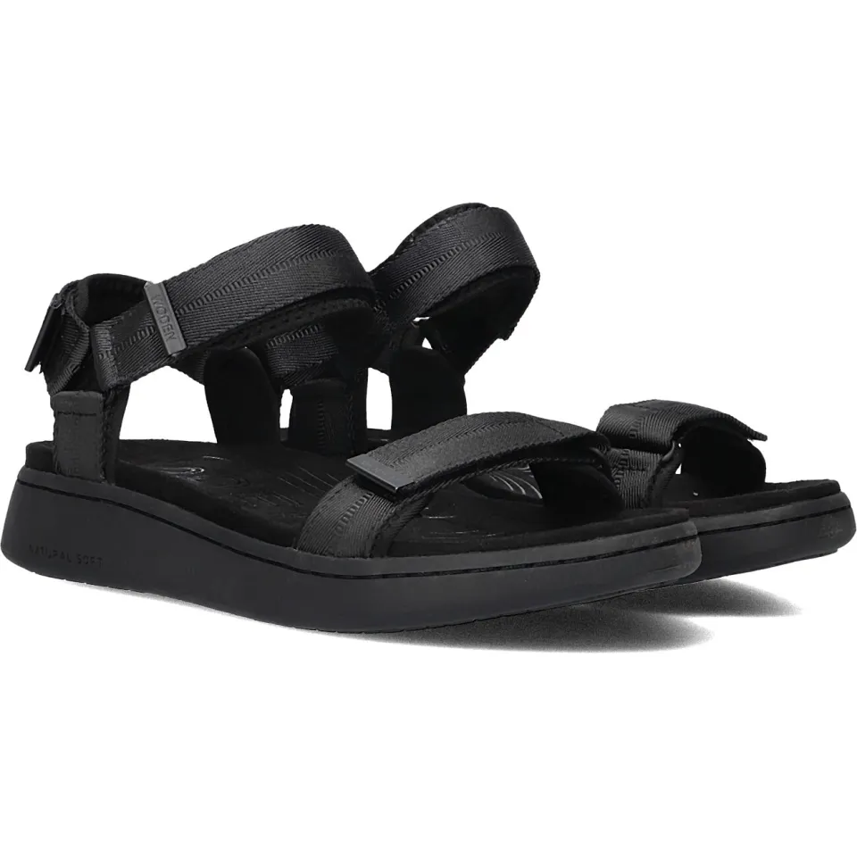 Woden Sandalen Line Zwart, foto 3