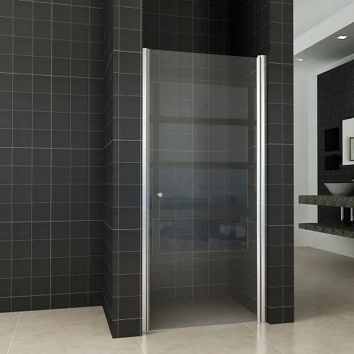Wiesbaden Nisdeur Wiesbaden met profiel 100x200 cm 8mm NANO coating Wit Chroom