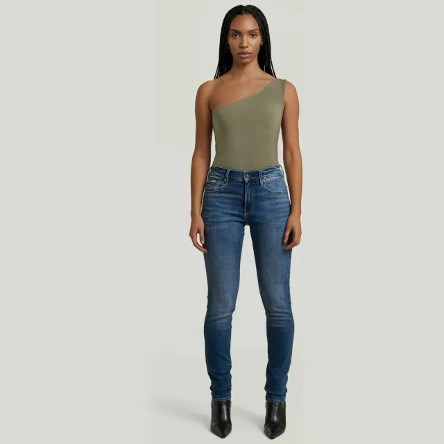 G-Star 3301 high waist skinny jeans donkerblauw Dark blue denim
