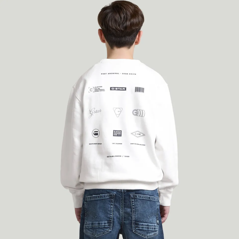 G-Star sweater met backprint - wit, foto 5