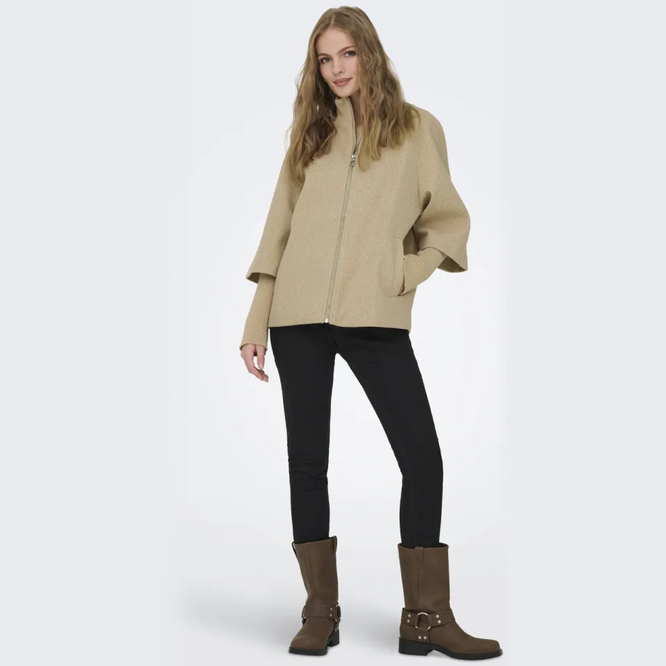 JDY Memory korte jas beige, foto 4