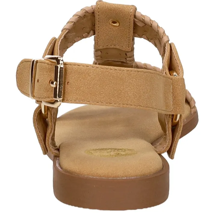 Sub55 sandalen plat beige, foto 4