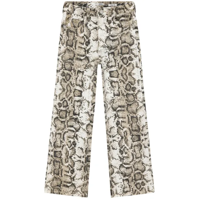 Indian Blue Jeans high waist wide leg jeans zand, foto 2