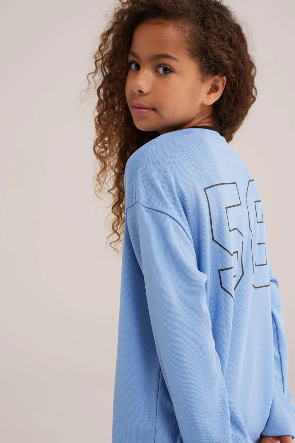 WE Fashion longsleeve met tekst lichtblauw, foto 6