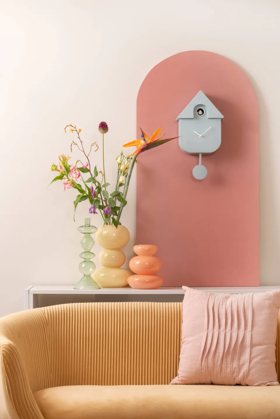 Karlsson Modern Cuckoo koekoeksklok zachtblauw, foto 3