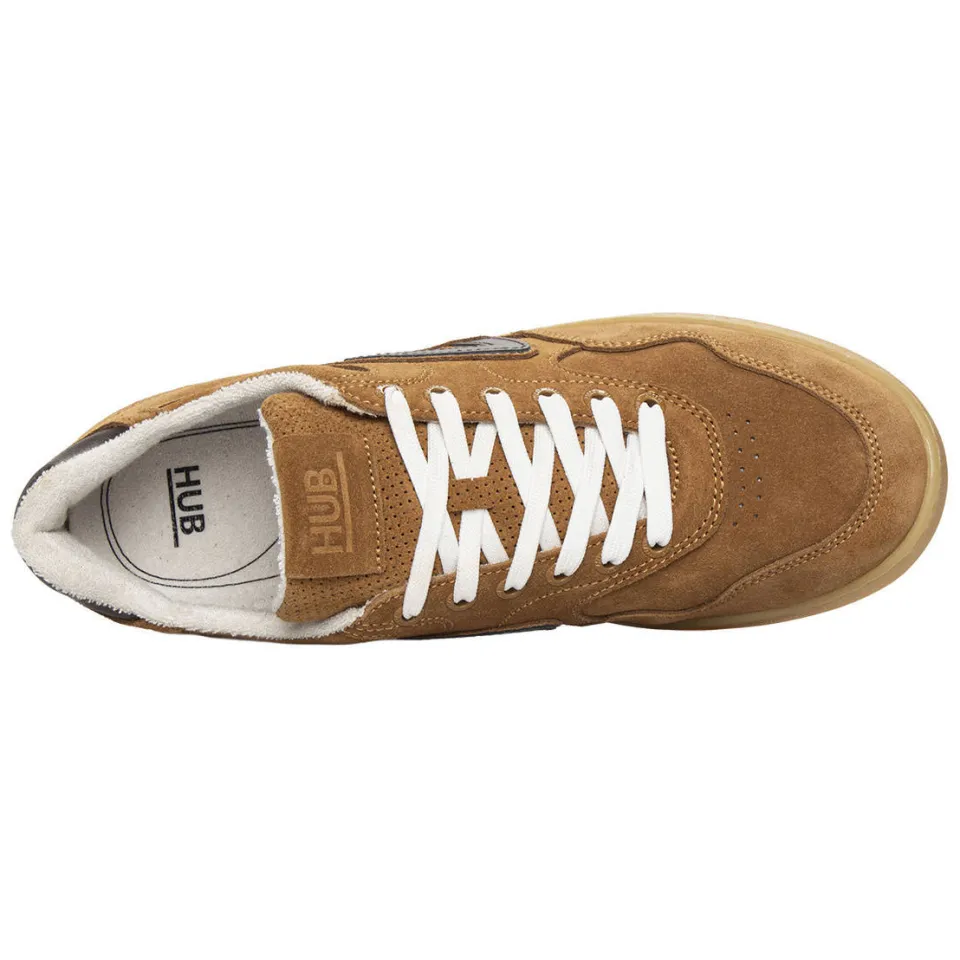 Hub suede sneaker meerkleurig cognac, foto 2
