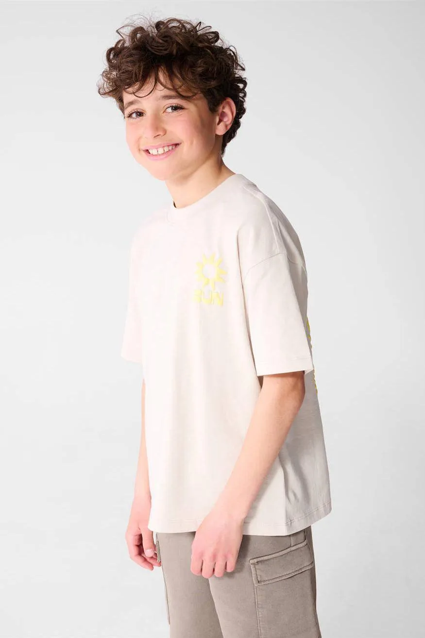 Shoeby T-shirt met backprint ecru, foto 5