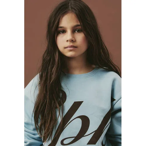 NAME IT KIDS sweater met tekst - lichtblauw, foto 4