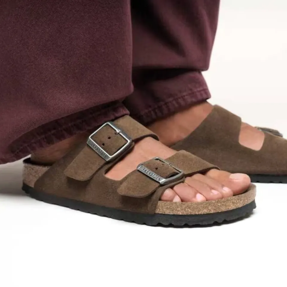 Birkenstock Arizona Dark Tea sandalen bruin, foto 4