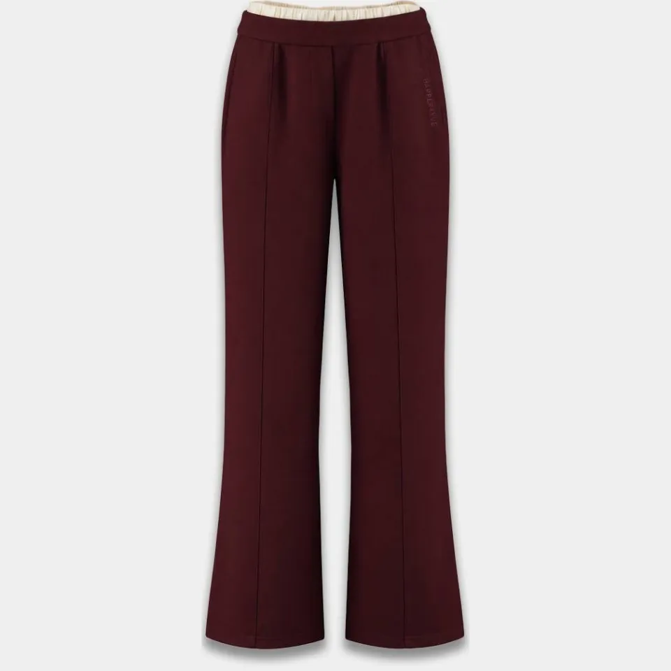 Harper & Yve wide leg broek - donkerrood, foto 2