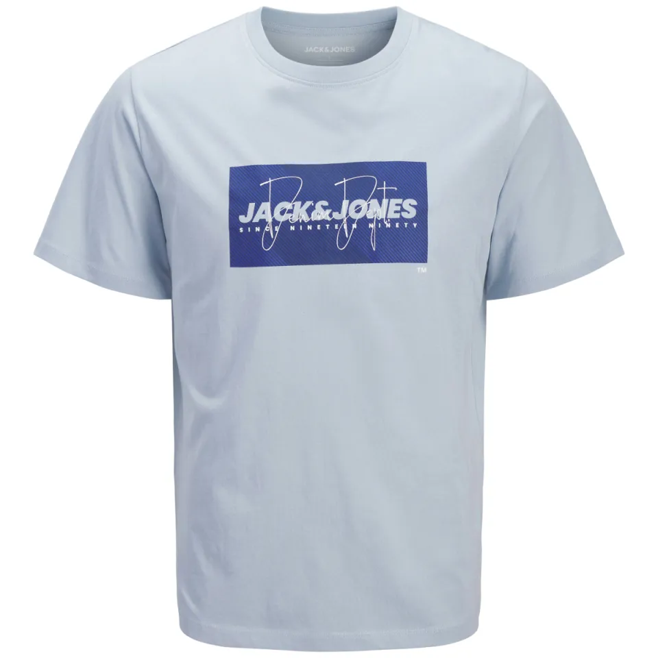 Jack & Jones t-shirt lichtblauw met logo, foto 2