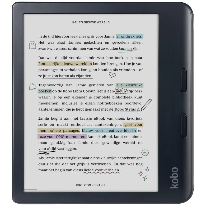 Kobo Libra Colour e-reader zwart, foto 4