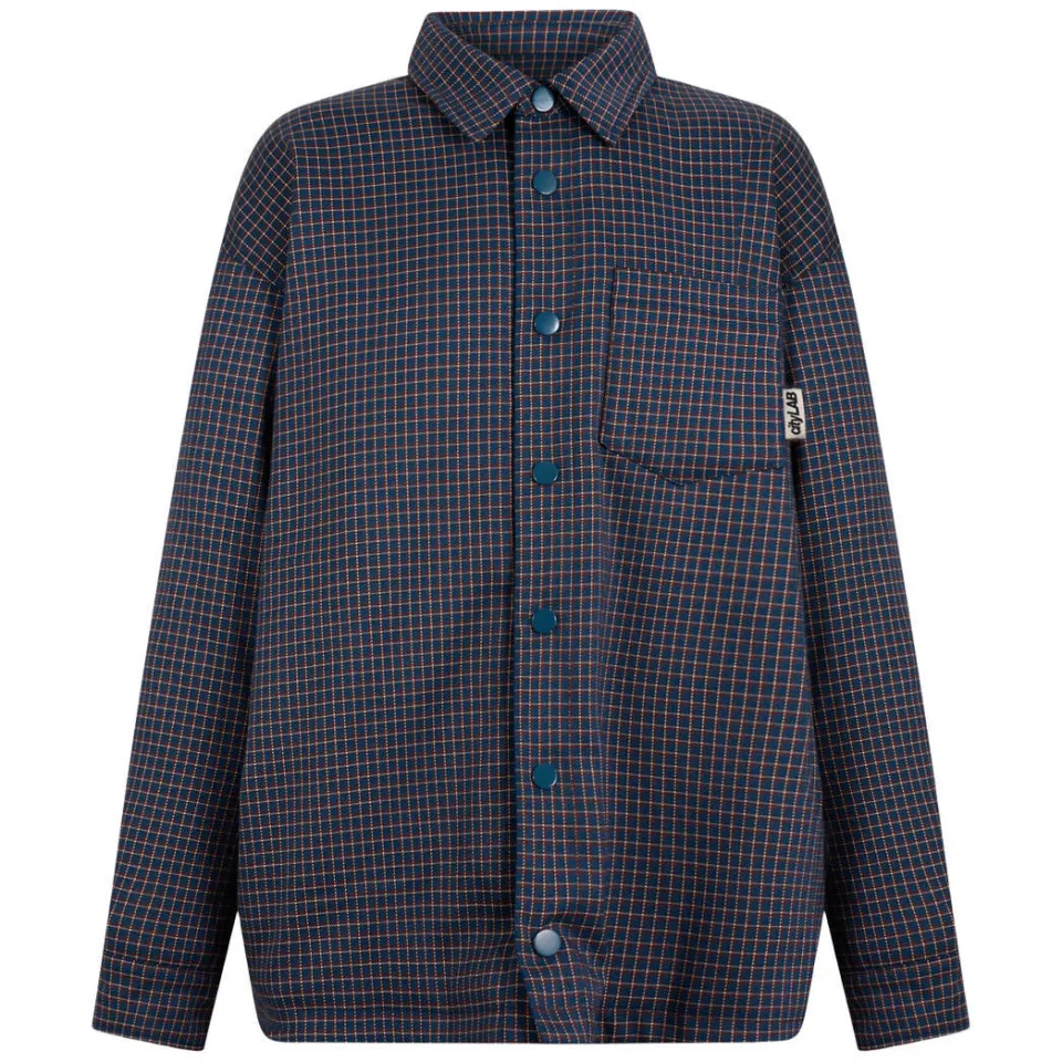 Shoeby loose fit geruit overshirt - donkerblauw/bordeaux, foto 2