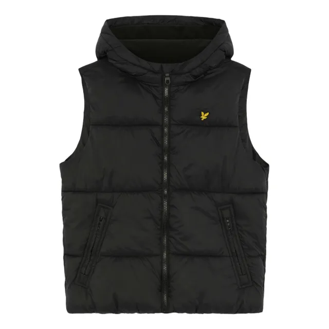 Lyle & Scott bodywarmer met capuchon zwart