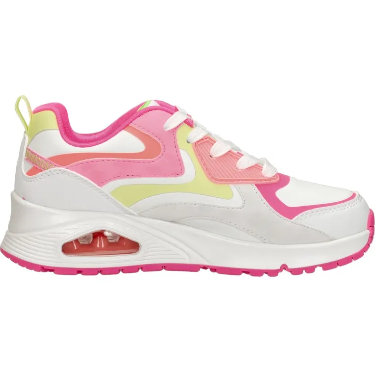 Skechers Uno Gen1 Color Surge lage sneakers wit
