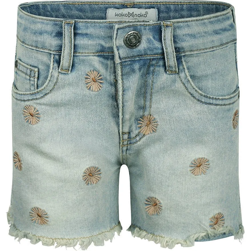 Koko Noko jeansshort lichtblauw light blue denim, foto 2