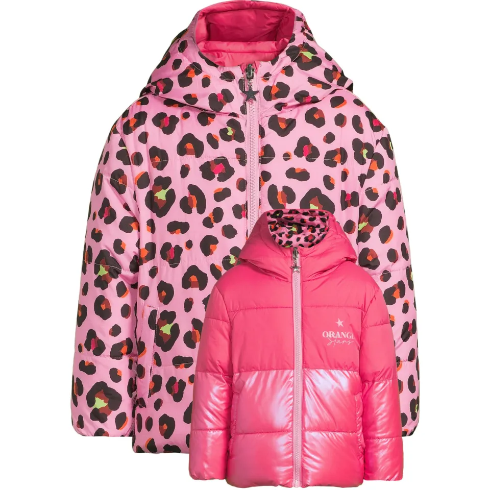 Orange Stars Isa reversible jas roze, foto 3