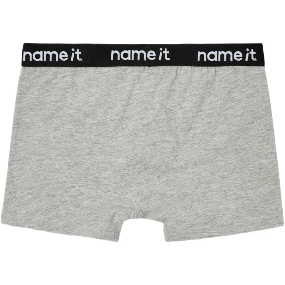 NAME IT NKMBOXER boxershort donkerblauw, grijs melange en zwart, foto 2