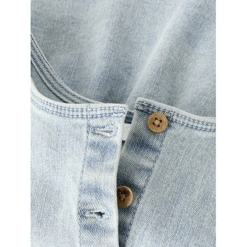 Lil' Atelier mouwloze top light blue denim, foto 6