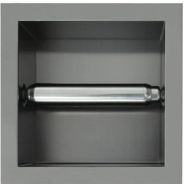 Sanilux Jali inbouw toiletrolhouder gunmetal
