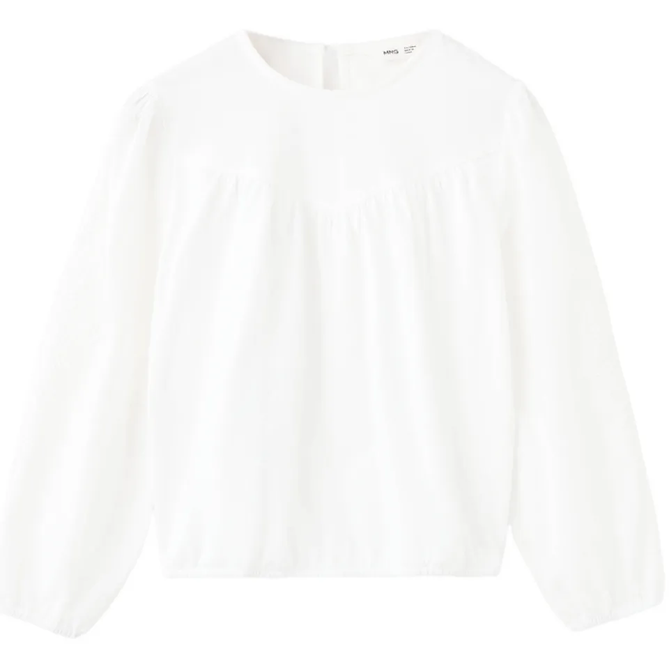Mango blousetop met borduursels wit, foto 2