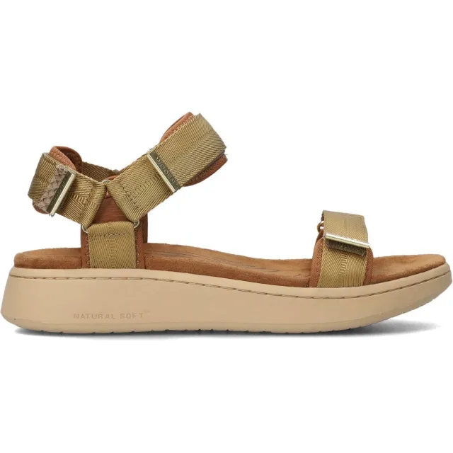 Woden Sandalen Line Camel