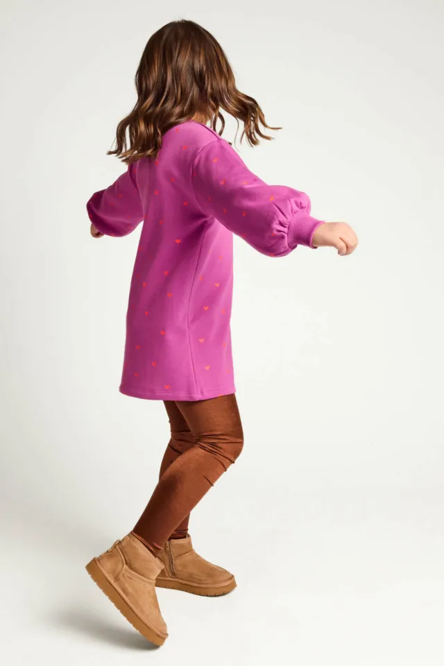 LOOXS little sweatjurk met hartjes - paars, foto 4