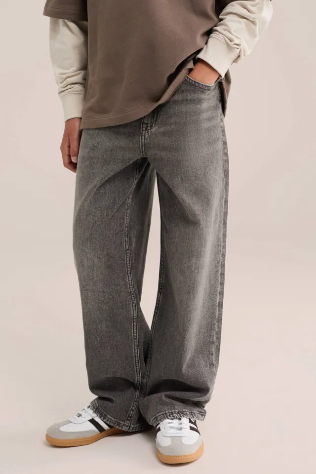 WE Fashion Blue Ridge wide leg jeans - grijs Grey denim