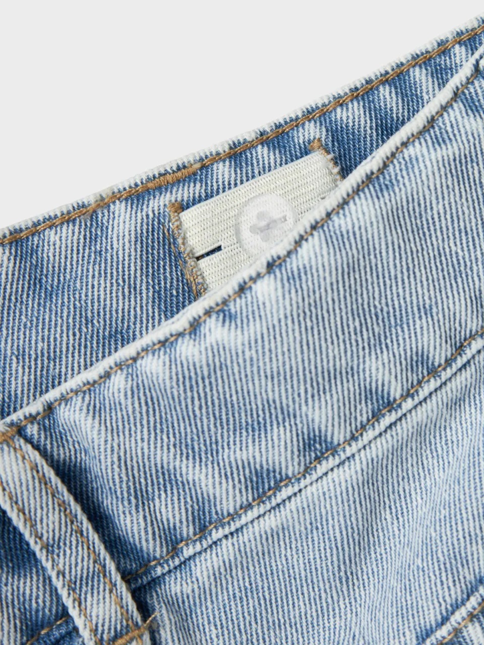 NAME IT KIDS wide leg regular waist jeans light blue bleached, foto 4