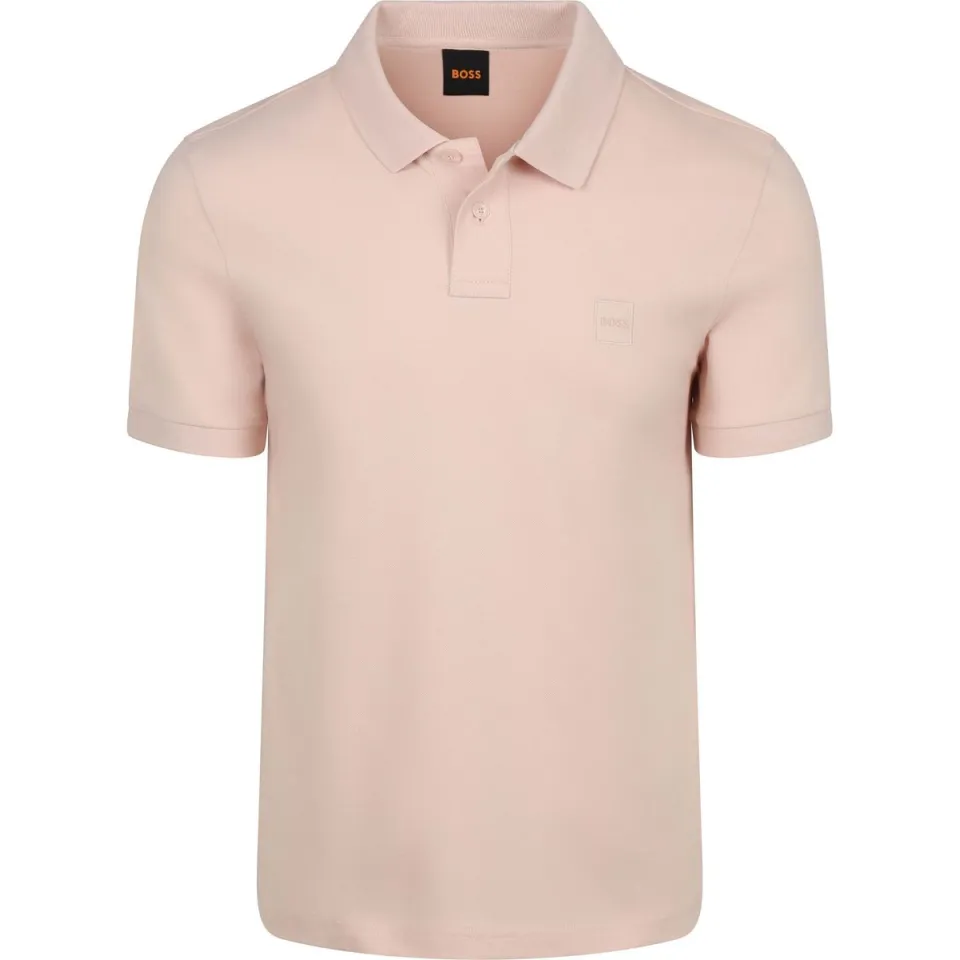 Boss Regular fit Poloshirt van Katoenmix Model 'PASSENGER' lichtroze