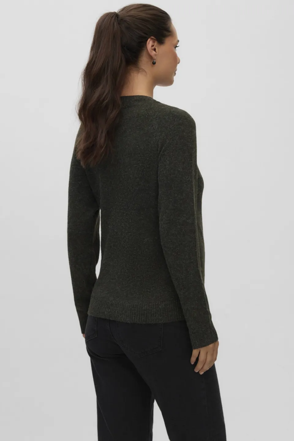 Vero Moda MATERNITY zwangerschaps trui gebreid donkergroen, foto 5