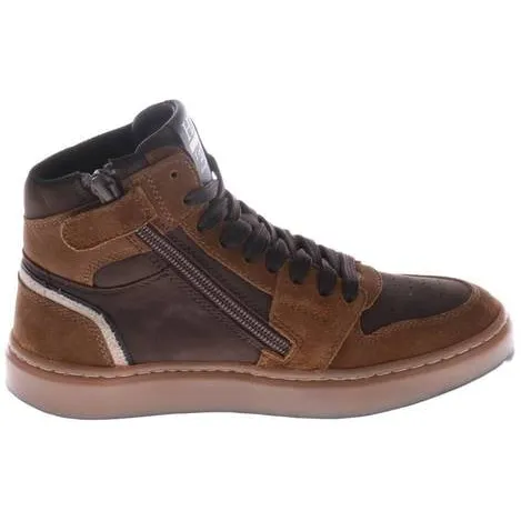 Hip leren sneakers - bruin