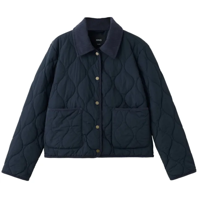Mango gewatteerde tussenjas donkerblauw