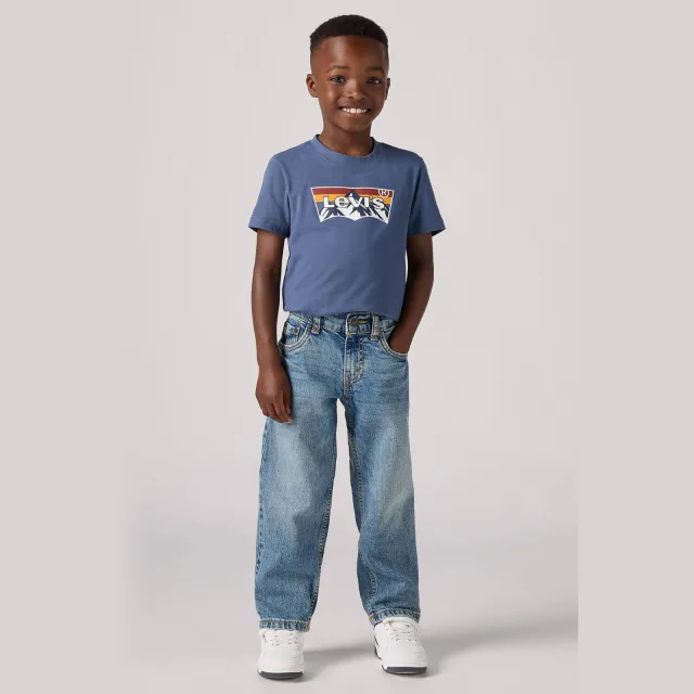 Levi's Kids loose fit straight leg jeans light blue denim