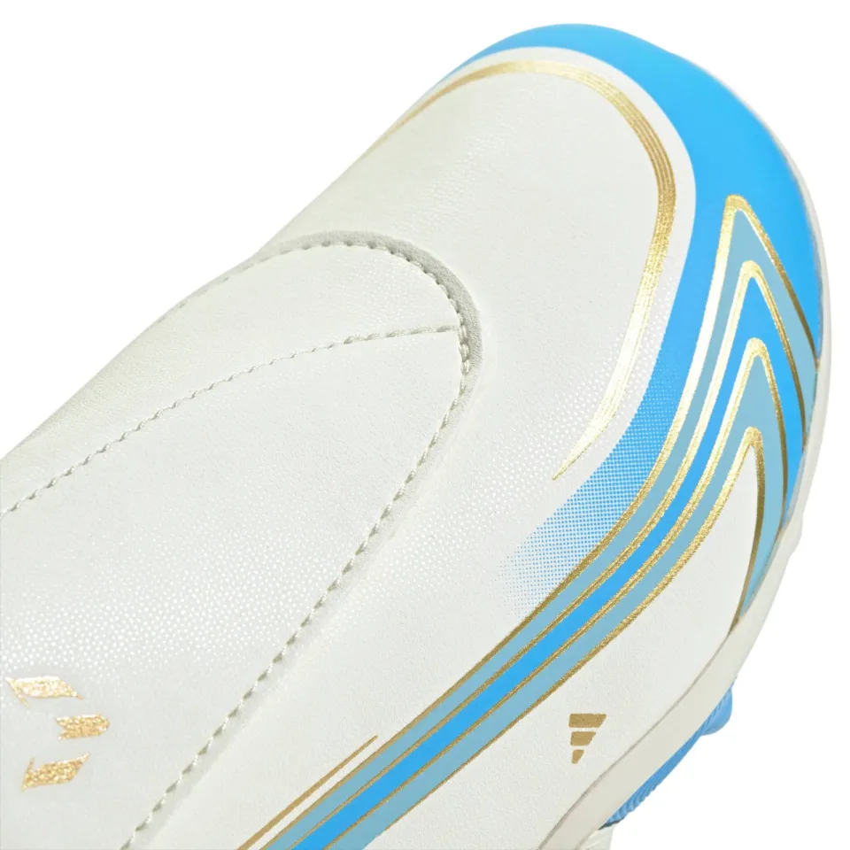 Adidas Performance F50 Messi Club junior imitatieleren voetbalschoenen - ivoor/blauw, foto 6