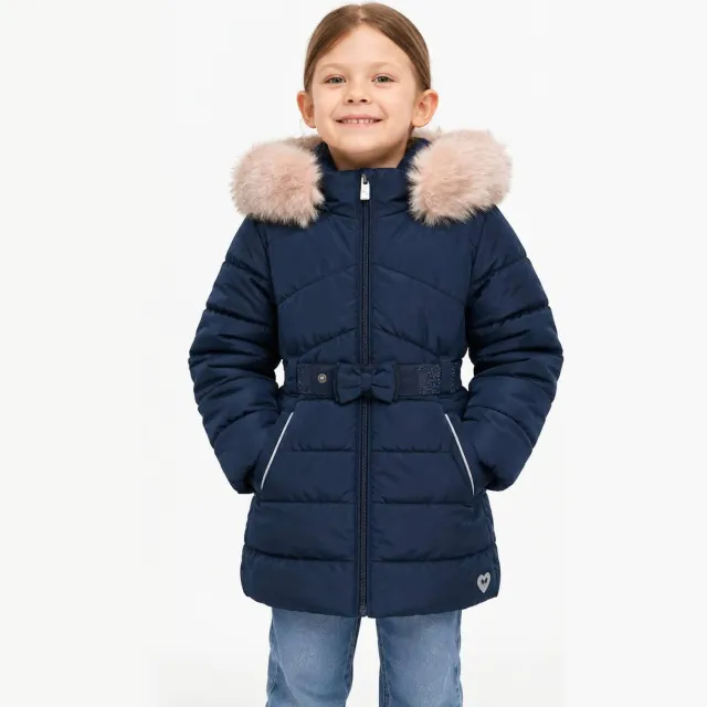 s.Oliver winterjas met capuchon donkerblauw