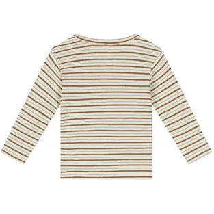 A Tiny Story rechtvallende gestreepte longsleeve ecru, foto 4