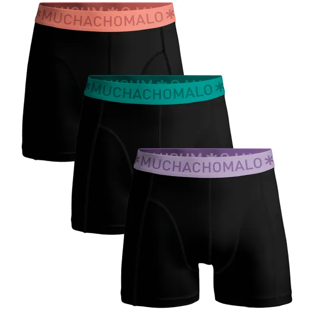 Muchachomalo Heren 3-pack Boxershorts Zwart