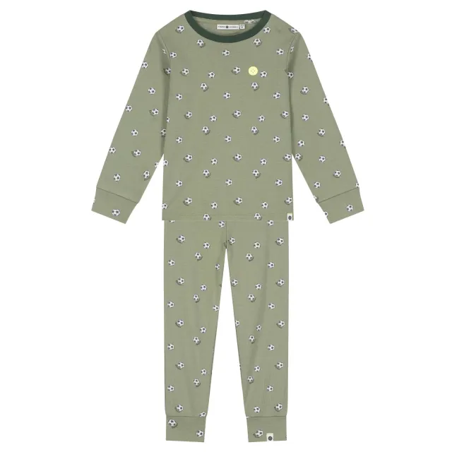 Stains&Stories katoenen pyjama met print groen, foto 2