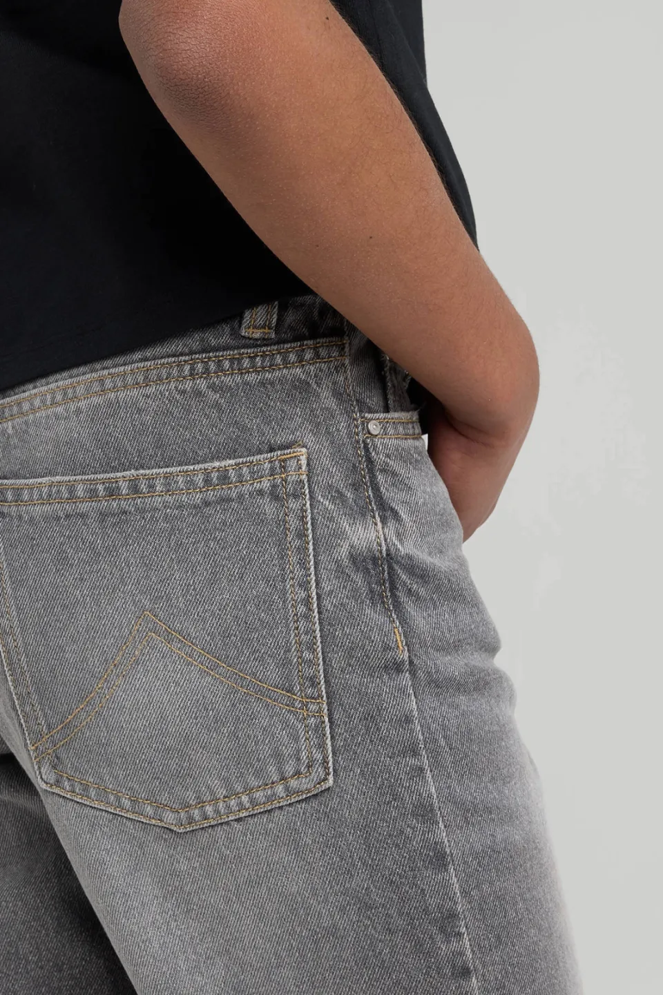 America Today straight leg jeans grey denim, foto 5